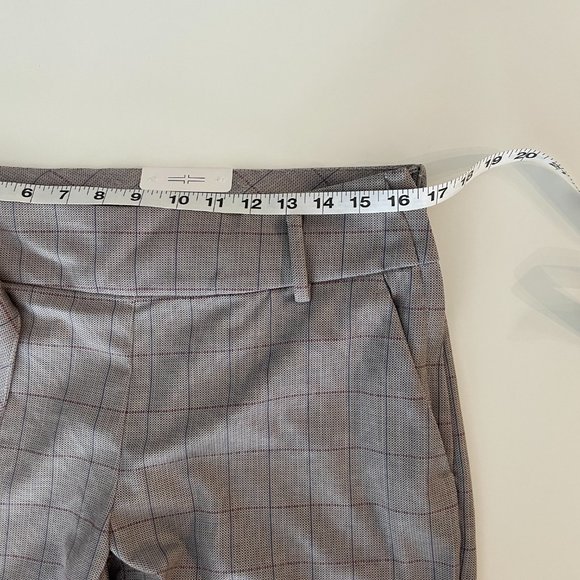 NWT Liverpool Women's trousers with Self Belt Taupe Grey Mauve Windowpane Plaid - Picture 12 of 14